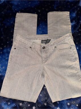 City Streets Light Grey Women's Straight-Leg Jeans